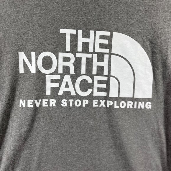 The North Face Mens Shirt XXL Gray Long Sleeve Big Logo Pullover Outdoors - Picture 4 of 10